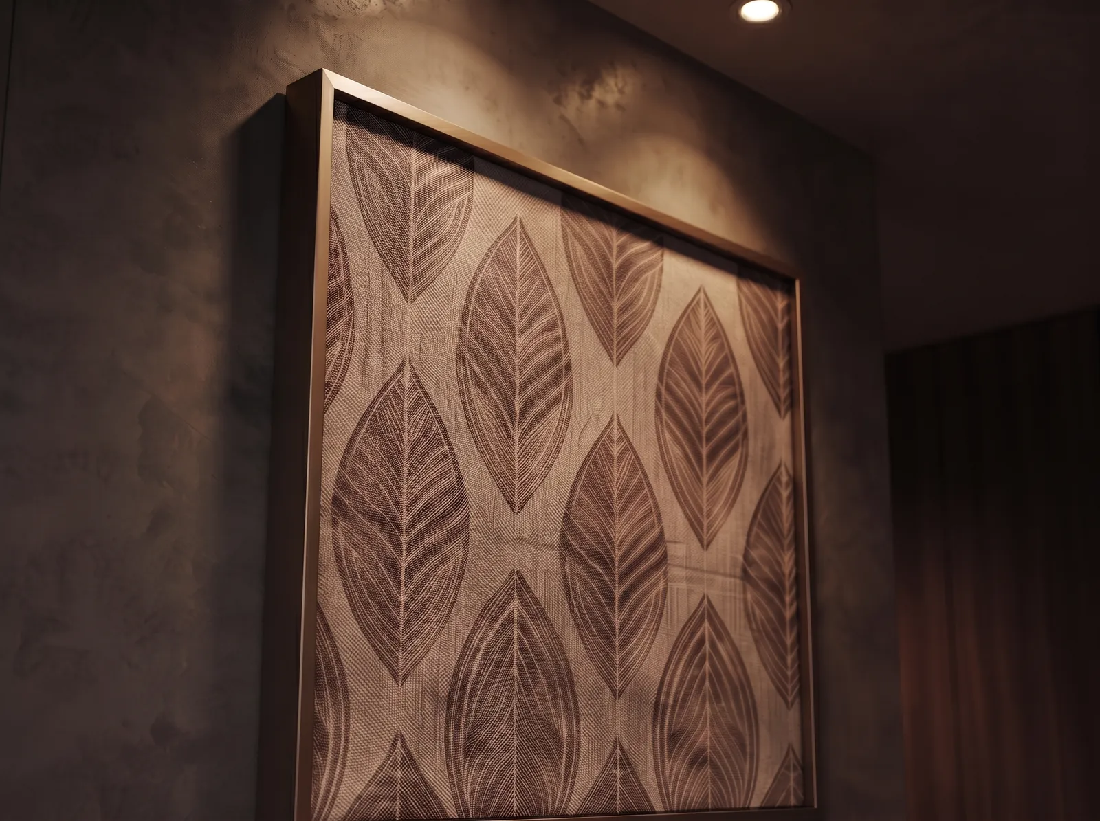 Close detail of the Bio Wall face showing the woven fabric and the Spirulina culture behind it