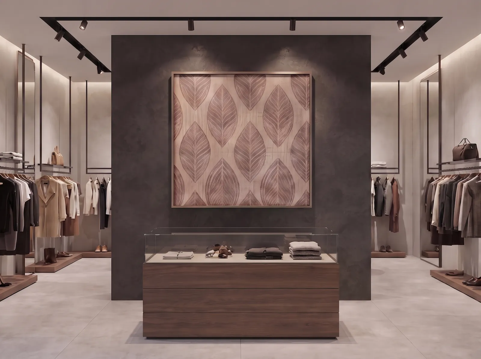 An Algi Bio Wall panel in a retail store interior